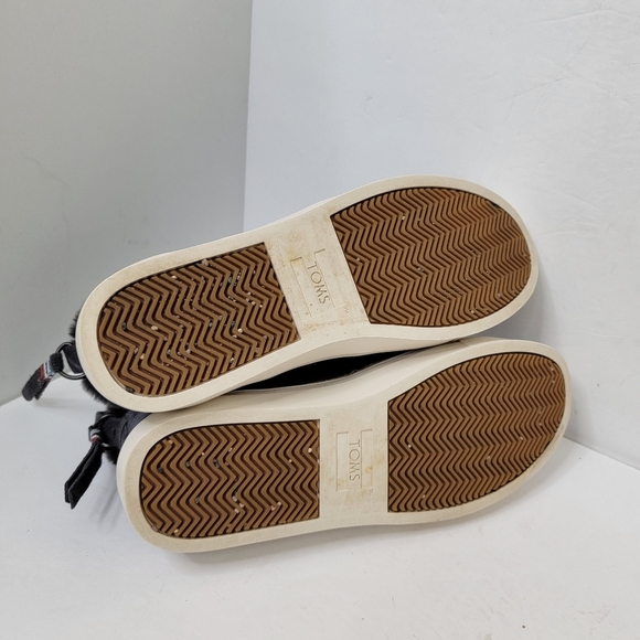 Toms Paxton Slip On Shoes Sneakers Suede Faux Shearling in Forged Iron Grey 8.5 - Picture 11 of 11